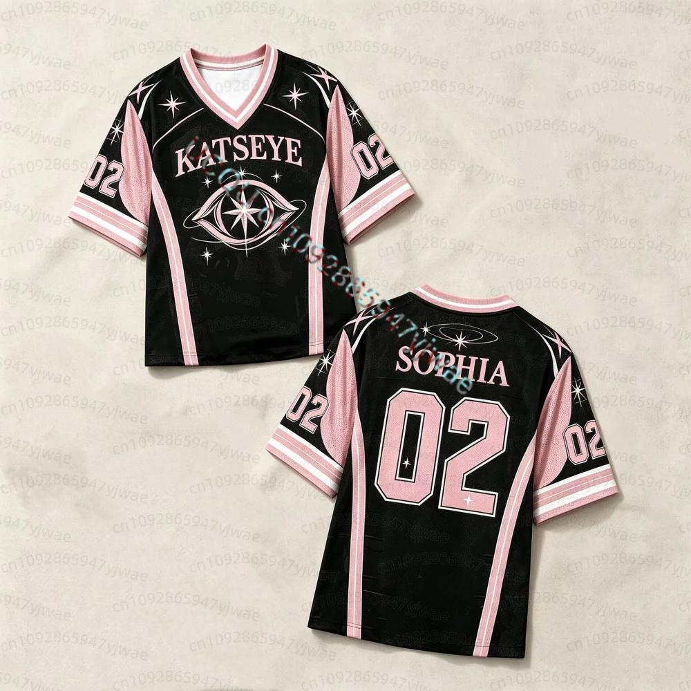 KATSEYE Konzert Unisex Trikot Locker Modisch Yoonchae Lara&Sophia Daniela Fans T-Shirt Sommer