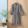 Unisex Quick-Dry Cotton Waffle Bathrobe - All-Season, Absorbent, Perfect for Steam Room & Spa