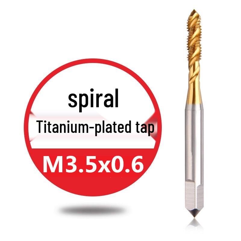 Titanium-Plated Spiral Flute Blind Hole Taps Set (M3-M20)