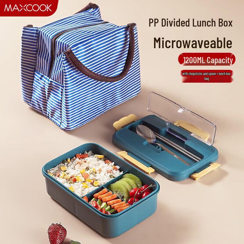 Meichu 1200ml 3-Compartment Microwave Lunch Box