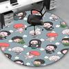 1pc Anime Cartoon Design Round Carpet - Office Chair Mat, Non-Slip Rug for Home Decor, Living Room, Bedroom