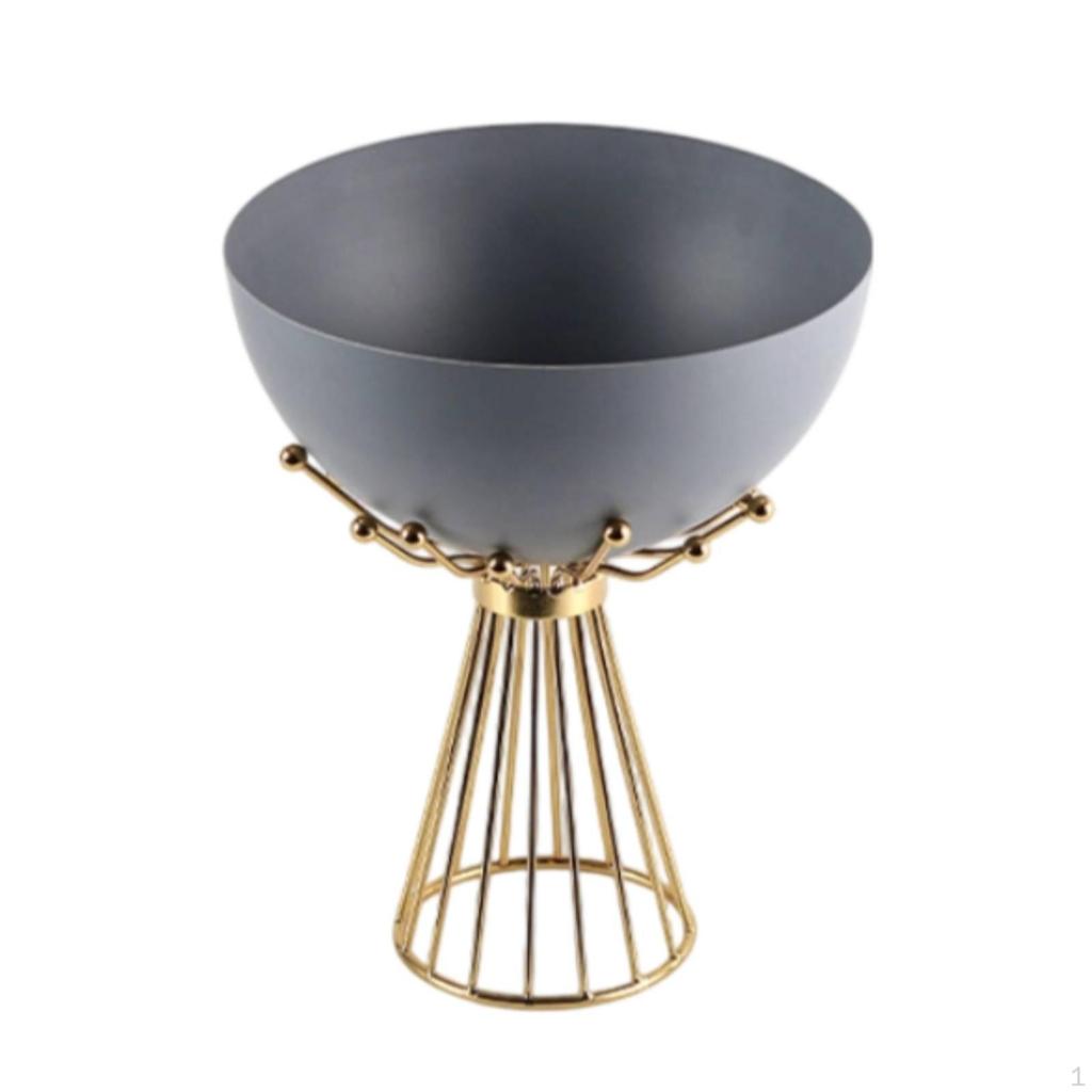 Fruit Bowl with Pedestal Modern holder Decorative for Tabletop, Living Room, Dining