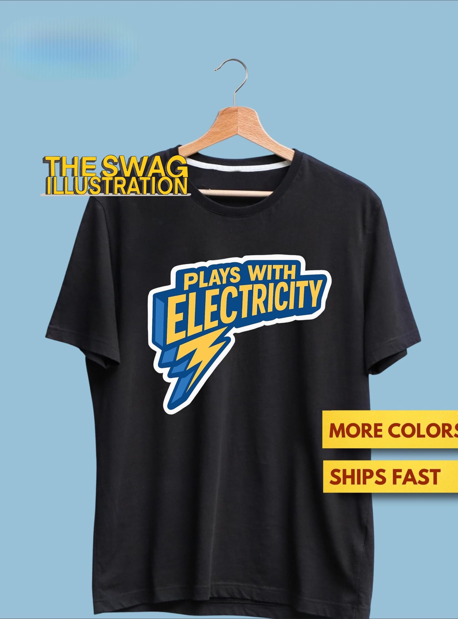 Electricity Shirt, Plays With Electricity Funny Electrician GifT shirt, Electricity Humour GifT shirt, Ultra Soft Premium Tee XL
