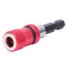 Red Stainless Steel Screwdriver Bit Holder 1Celsius4-Inch Quick Release Magnetic Extension Rod