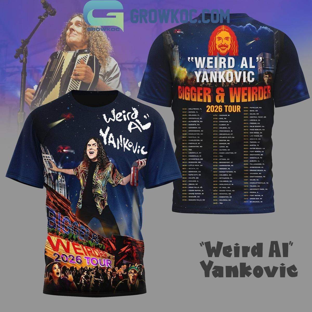Weird Al Yankovic Bigger & Weirder 2026 Tour Shirt 3D All Size Unisex XXL