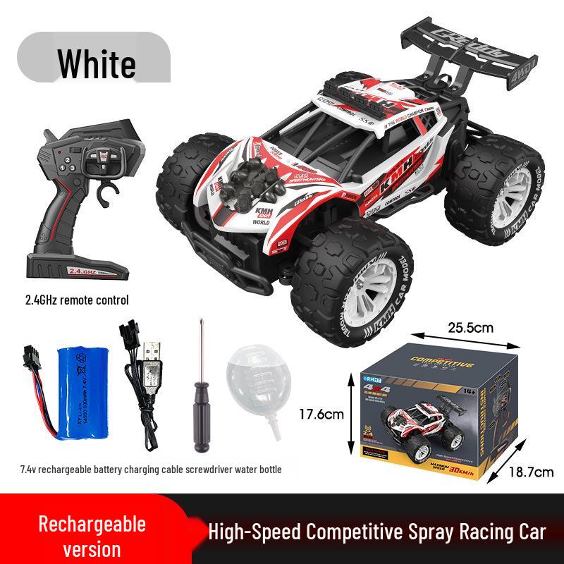 Mașină de teren de mare viteză cu telecomandă 2.4G cu spray Big Foot - Jucărie pentru copii