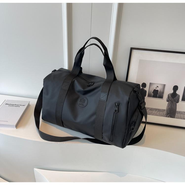 Korean-style travel bag, large-capacity shoulder and crossbody bag with separate shoe compartment, sports and fitness bag, storage bag, yoga bag