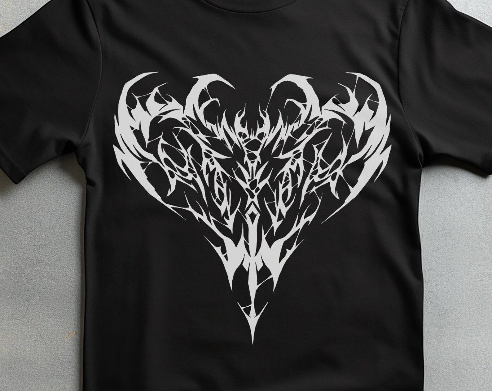 Gothic Heart T-Shirt | Trad Goth, Dark Academia XL