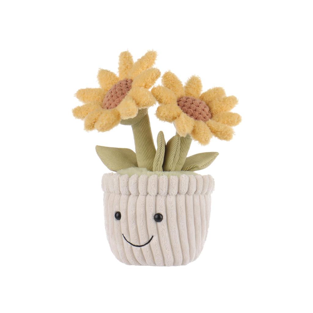 Apricot Lamb Potted Sunflower Plush Toy for Soft and Fluffy Potted Sunflower for Girls and 23cm Kids, Cute, Boys,