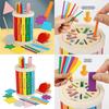 Wooden Rainbow Sorting Balls And Matching Board For Childrens Color Recognition And Fine Motor Skills Development
