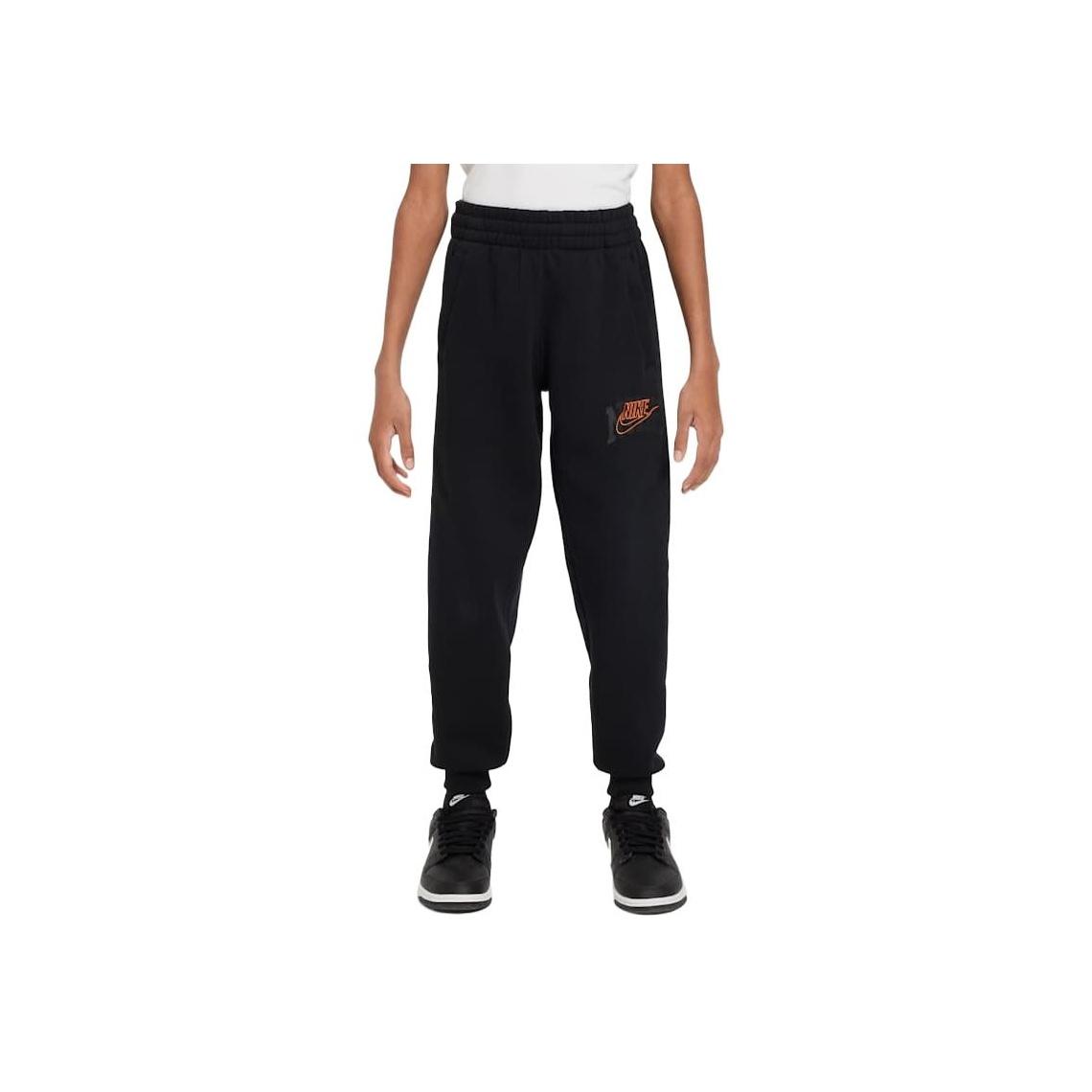 

Nike Knitted Sports Pants Youth Sports Lifestyle Series Classic Retro Trend Lightweight Comfortable Kids Pants Black FZ1407-010 XL