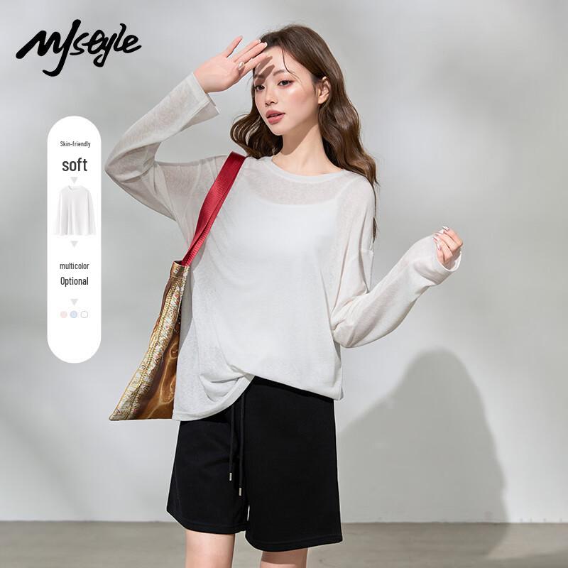 MJ STYLE Women s Sheer Long Sleeve Top XL