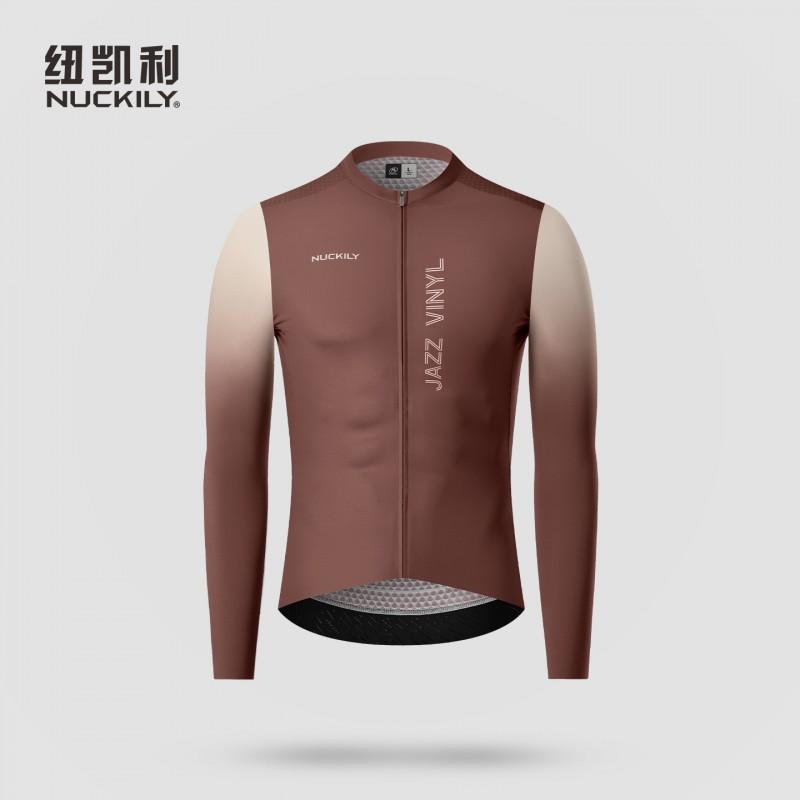 Mens Long Sleeve Cycling Jersey Road Bike Moisture Wicking Top Windproof Sun Protection