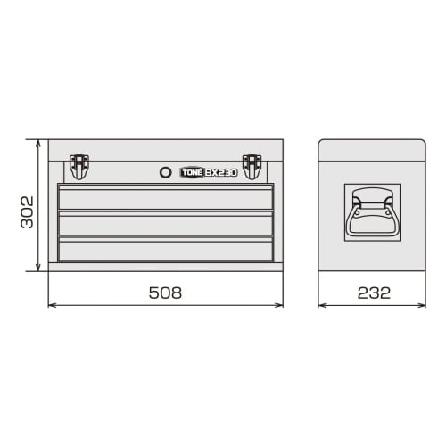 TONE TSAT353BK Tool Set, 9.5mm (3/8") Drive, Black, 69 Pieces
