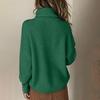 Women's Turtleneck Knit Sweater Color Versatile Top for Everyday Wear