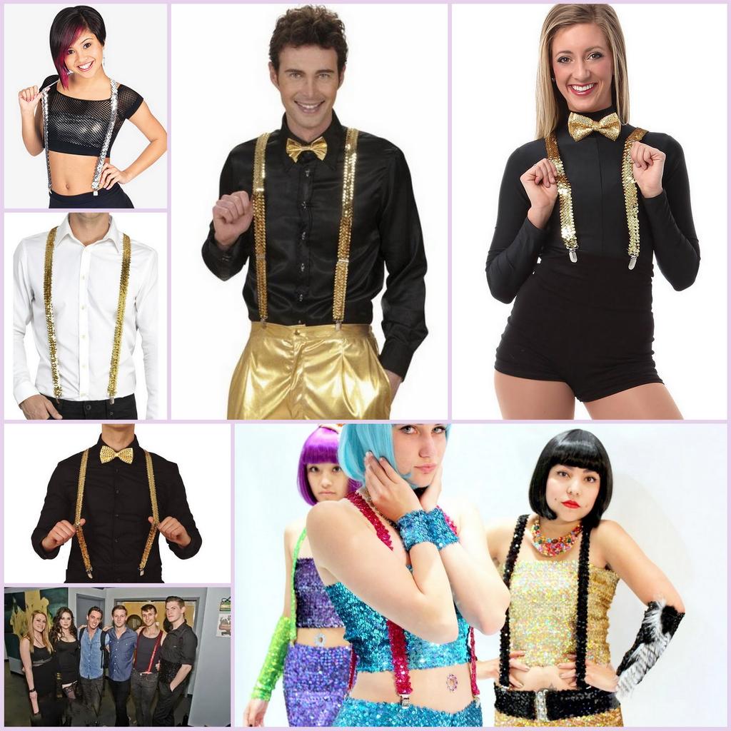 Ensemble classique de bretelles et nœud papillon, bretelles élastiques réglables en Y de 2,5 cm de large avec 3 clips, nœud papillon tissé pré-noué de 12 cm, taille unique pour hommes et femmes