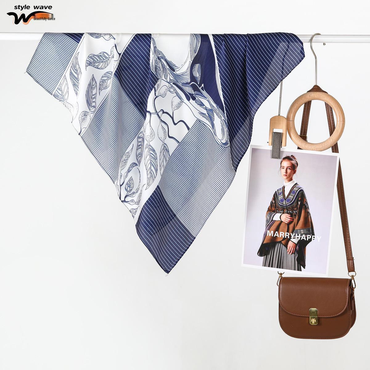 

High-End Imitation Silk Scarf - Fashionable, Versatile Square for Decoration, Hair Band, or Neckerchief. 70x70cm