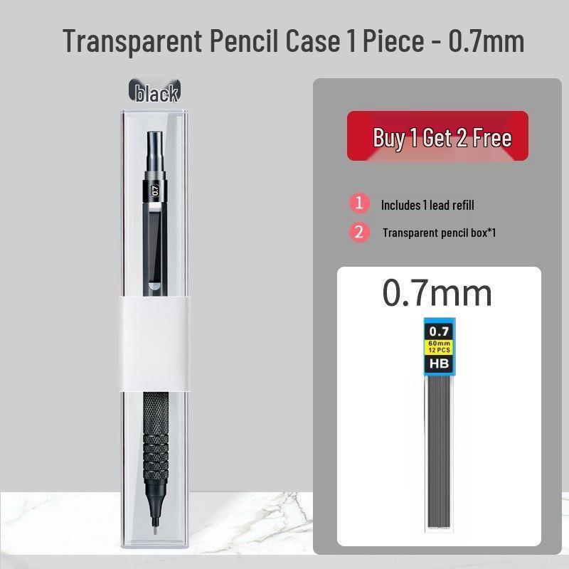 Professional Metal Mechanical Pencil, 0.5/0.7mm, Low Center Gravity, Weighted Feel, Continuous Lead Feed for Drawing & Painting.