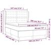 3128286 vidaXL Divan Bed with Mattress Dark Grey 140x200cm Fabric