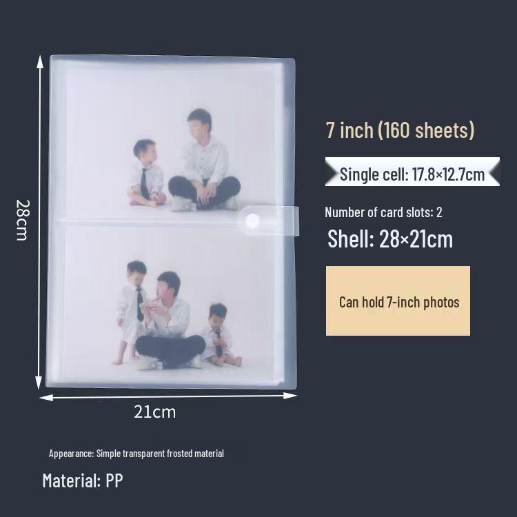 Card Album for Photos, Business Cards, Tickets - Frosted Transparent, 3-6 Inch Sizes