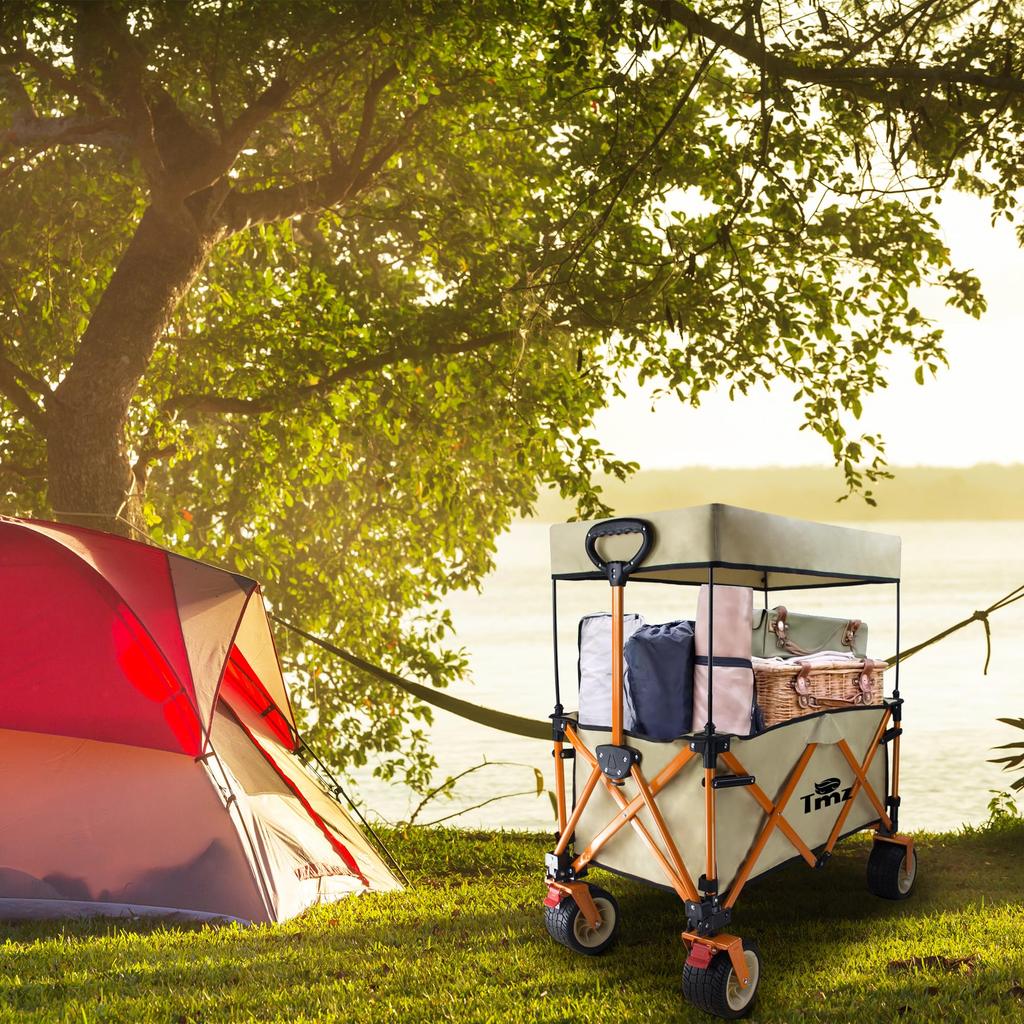 Carry Skládací Carry Velkokapacitní velká nosnost Dodává se s odnímatelnou střechou vozu, vozík, One-Touch Convergence, Outdoor, Pneumatiky, 127L, 120kg,