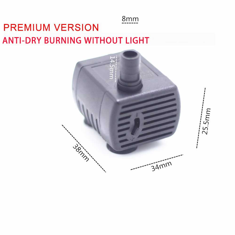 Фонтанчик для питья домашних животных с защитой от сухого хода, насос для воды для кошек, цветочный поильник, дозатор воды, фонтан для аквариума с рыбками USB plug