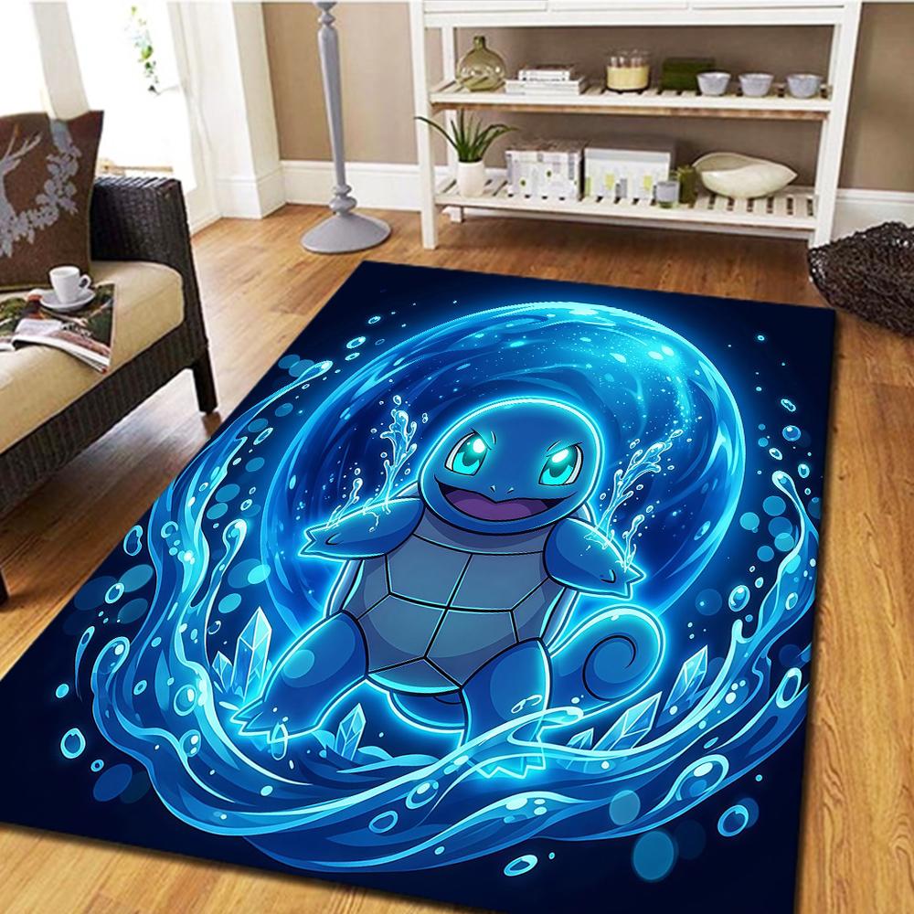 Pokémon Cartoon Carpet for Living Room, Digital Print Floor Mat, Cool Movie Bedroom Rug, Home Decor -HYQ68