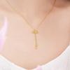 Women's Gold Style Bow Tassel Necklace - Niche Design, Elegant Pendant, Versatile Clavicle Chain