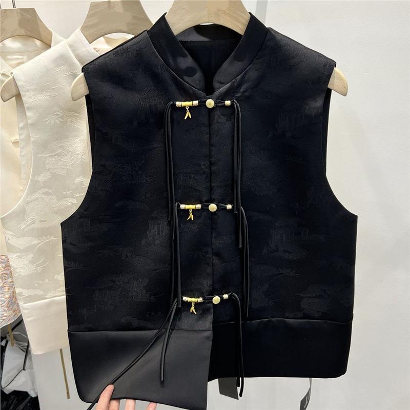New new outer fit, spring 2025 new buckle, new sleeveless retro high-end vest