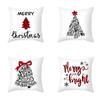 Lebhafter Cartoon Weihnachts-Kissenbezug Ideal für Heim-Sofa-Dekor mit Weihnachtsbaum
