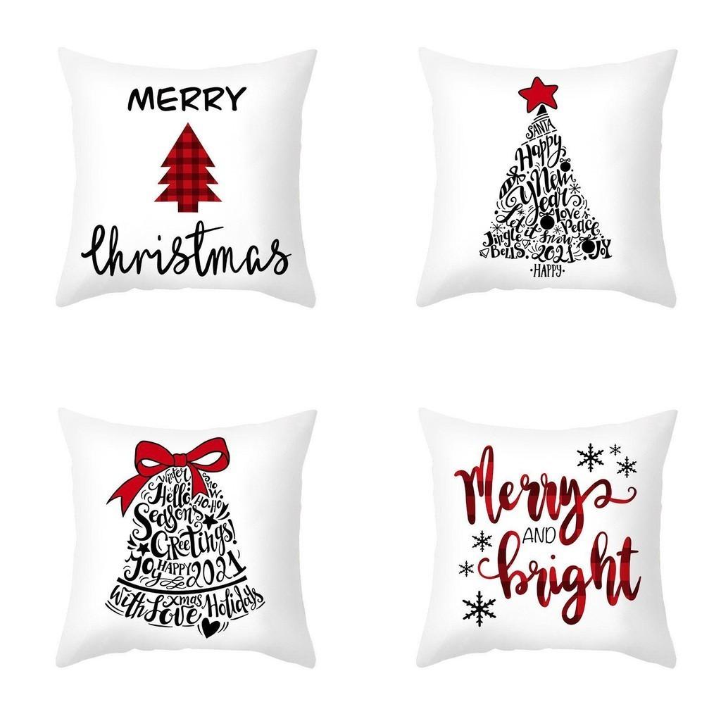Lebhafter Cartoon Weihnachts-Kissenbezug Ideal für Heim-Sofa-Dekor mit Weihnachtsbaum