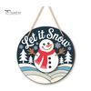 Festive Cartoon Santa Deer Ornaments Christmas Wooden Pendant, Decorative Reindeer/Santa Claus/Gnome Pattern Hanging Sign, Welcome Sign with Childlike