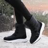 High-Top Snow Boots with Thick Soles and Lace-Up Design - Plus Velvet Insulation for Extra Warmth In Winter.