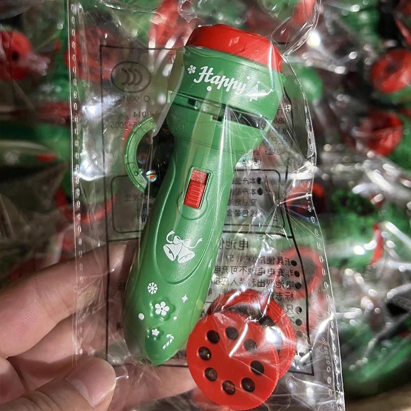 Non-Toxic 3-10 Cards Christmas Cartoon Projection Flashlight Creative Children Flashlight Toy Projector Baby Toys Bedtime Story Book Toy