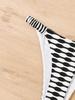 2025 Houndstooth Sexy Women's Bikini Swimwear Split Swimsuit