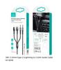 USAMS 3 In 1 Jack Braided Aux Audio Cable 3.5mm Lightning Type C Cable For Phone Tablet Computer CD Car Audio Speaker Headphone