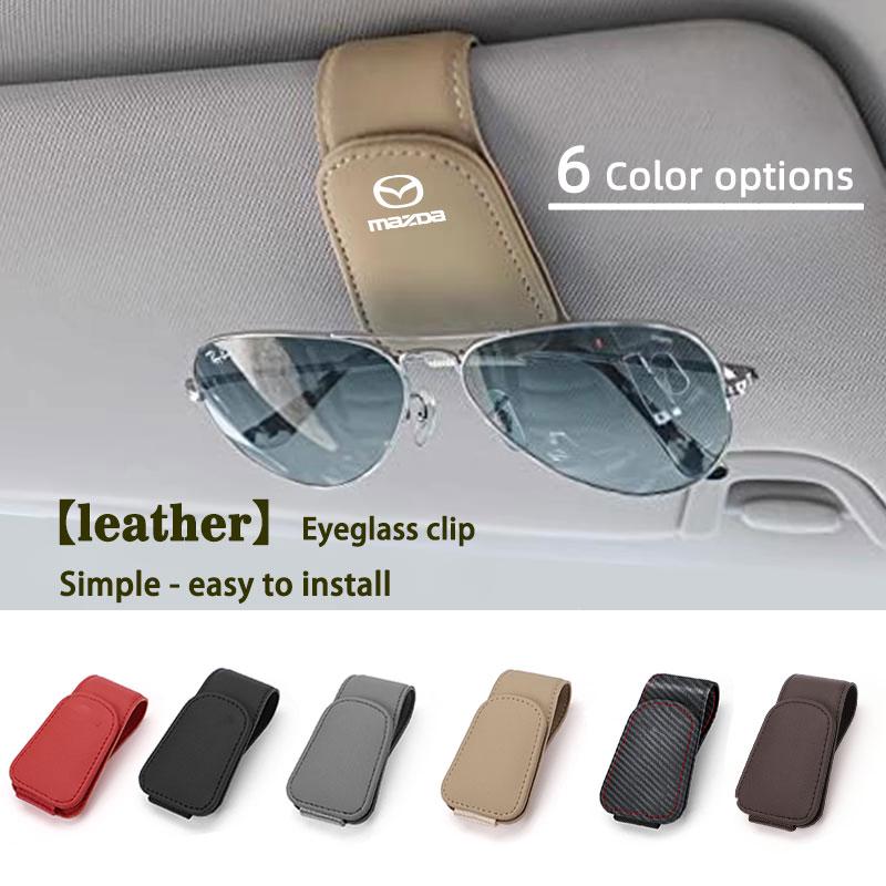 Car sunshade glasses hook clip bracket magnetic multifunctional storage accessory For Mazda 3 6 CX5 2 CX3 CX9 MX5 RX8