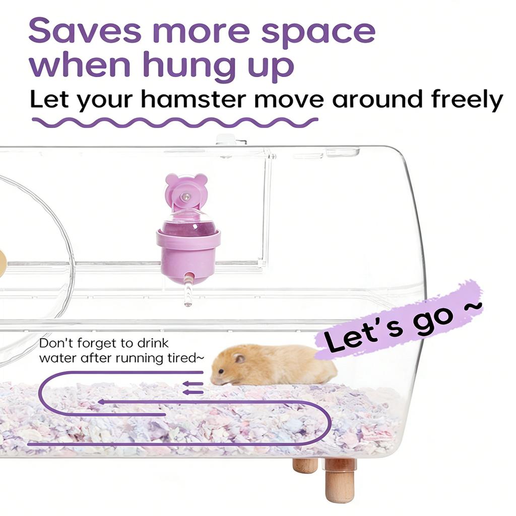 Fun Ice Creams Themed Small Animal Water Feeders with Silicones Suction Cup Drinking Feeders Dispenser Bottles
