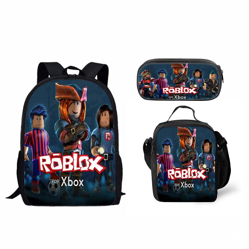 Roblox Kids Backpack Set With Cartoon Print For School And Travel