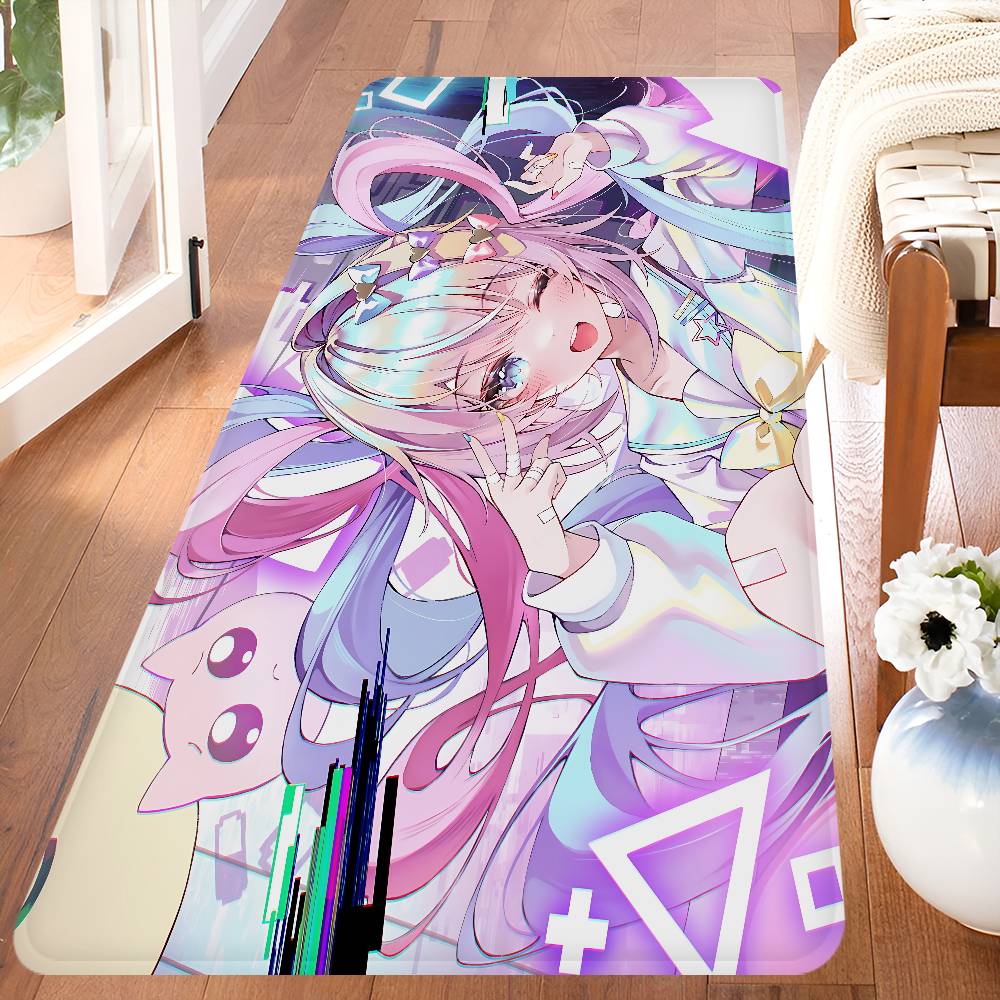 Game N-Needy Girl Overdose Floor Mat Retro Multiple Choice Living Room Kitchen Rug Non-Slip Modern Home Decor