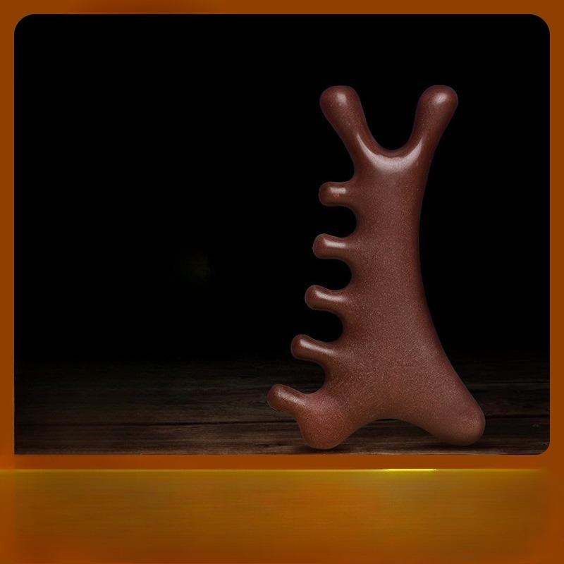 Multifunctional Scalp Massage Comb - Head Hair Loss Treatment Device - Acupressure for Unblocking Meridians - Facial Deer Antler Massage Comb