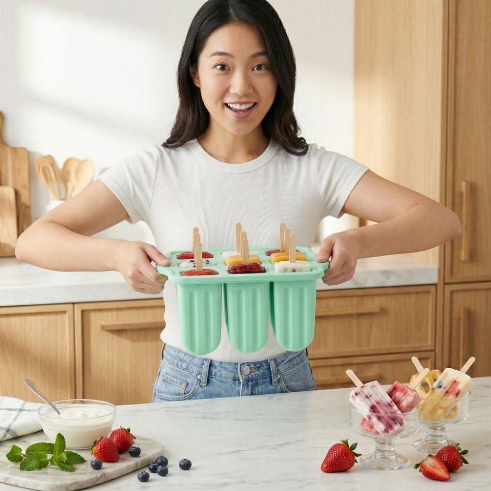 Non-Stick Ice Cream Trays 12 Grids Ice Lolly Mold Practical Ice Candy Mold  Homemade Ice Cream