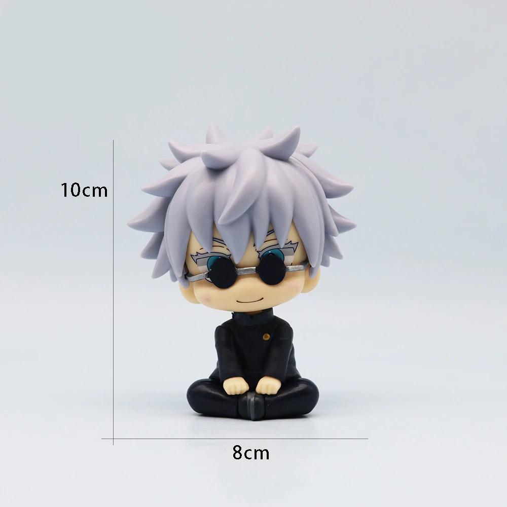 Anime Kawaii PVC Collection Dolls Fushiguro Look Up Ryomen Sukuna Toy Gojo Jujutsu Kaisen Mini  Geto Suguru Sitting Figure