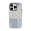 Blue Gingham Phone Case for IPhone 17 16 15 14 13 Pro Max Plus for Magnetic Single Double-layer Tough Case