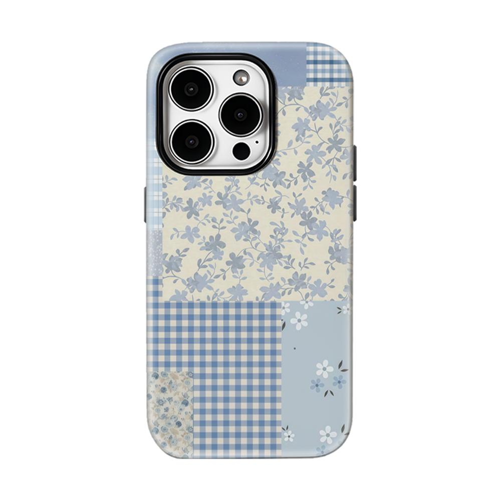 Blue Gingham Phone Case for IPhone 17 16 15 14 13 Pro Max Plus for Magnetic Single Double-layer Tough Case