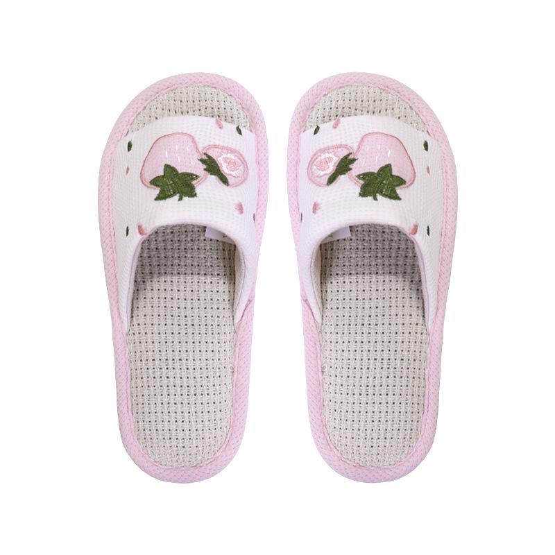 New Four-season Linen Slippers for Home Indoor Non-slip and Silent Floor, Cotton and Linen Slippers Outside