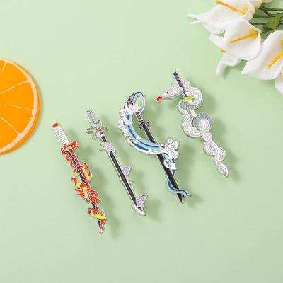 Demon Slayer Metal Badge: Shinobu Kocho Sun Blade Brooch - Insect Pillar Style Accessory.