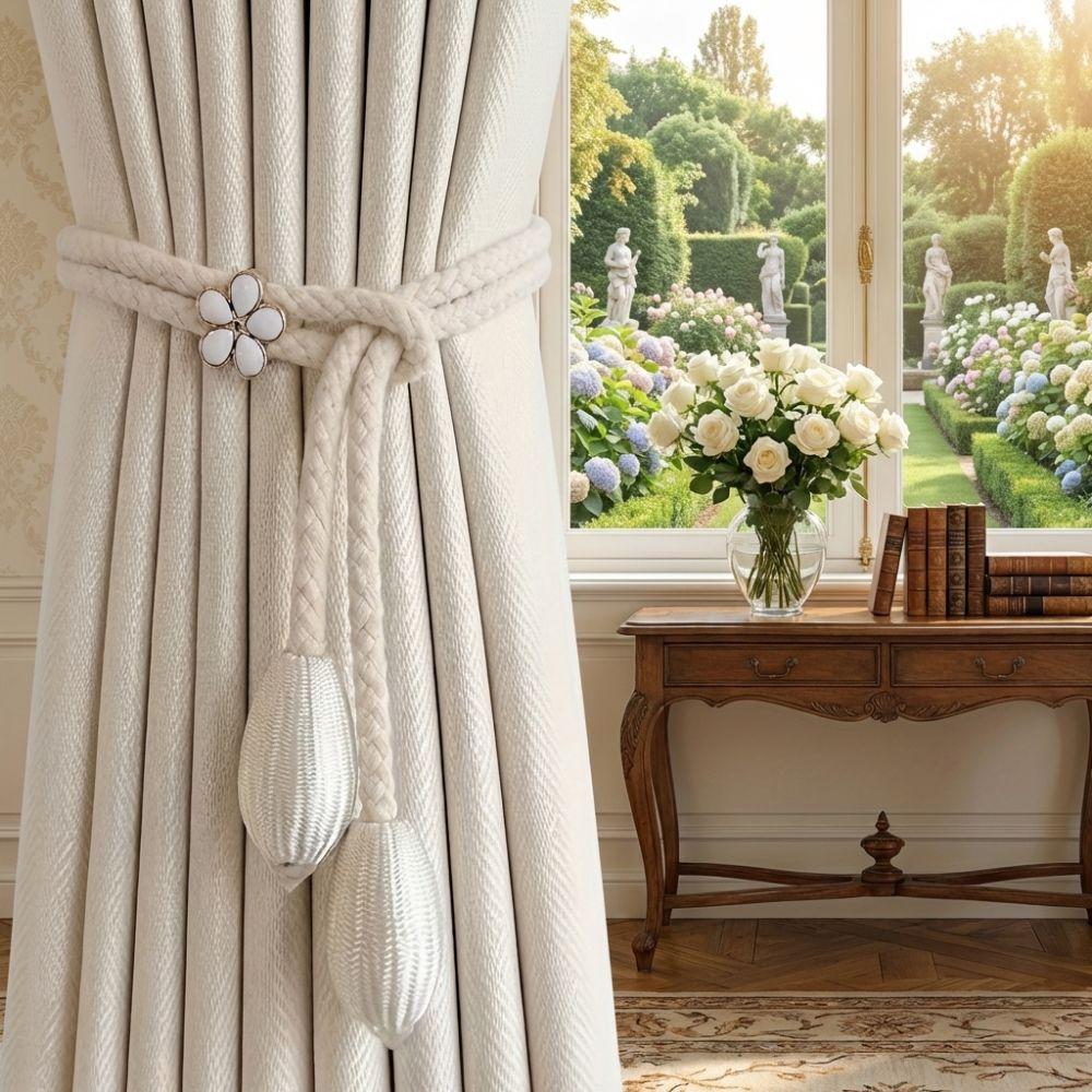Adjustable Flower Curtain Tiebacks Minimalist Curtain Tie Rope Modern Curtain Binding  Living Room