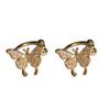 1 Pair Lady Ear Clip Non-Fading Exquisite Shiny Rhinestone Butterflies Shape No Piercing Ear
