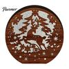 Christmas Gift for Kids 3D Wooden LED Night Light, Hollow Carved Tabletop Decor Warm Light Lamp with Glow, Festive Holiday Home And Office Decoration